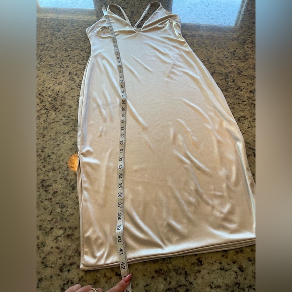 Women’s silver racer back midi slip dress size 8 - Picture 7 of 7